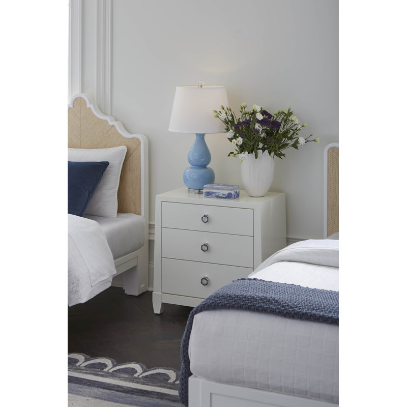 Madison 3 - Drawer Nightstand, Chiffon White