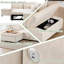 Canapé-lit modulaire en L Chenillaire, canapé convertible en chenille à 6 places avec accoudoirs de charge et repose-pieds à double usage-1097008848