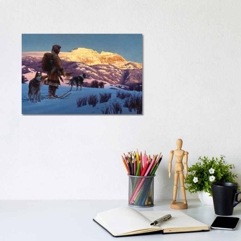Quest For Winter Plews by Joe Velazquez - Wrapped Canvas Print, 20.32 cm H x 30.48 cm W