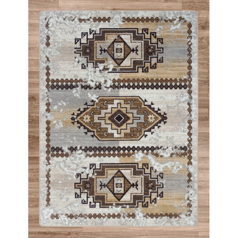 Southwestern Indoor Rug, Rectangle 3'10" x 5'4"