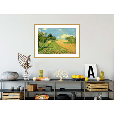 Le champ de maïs (près d'Argenteuil) par Alfred Sisley, impression giclée encadrée