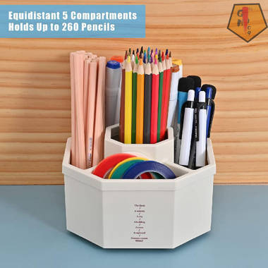 Crayon Organizer and Storage Lazy Susan School Art Supplies Caddy