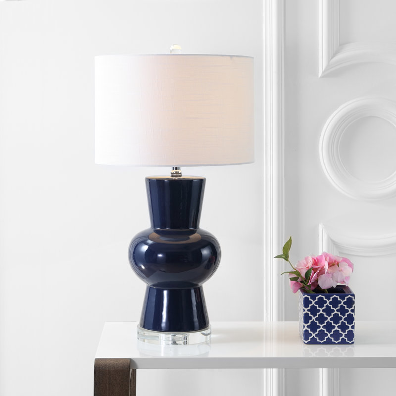 Lampe de table 29 po Claunch, Bleu marine