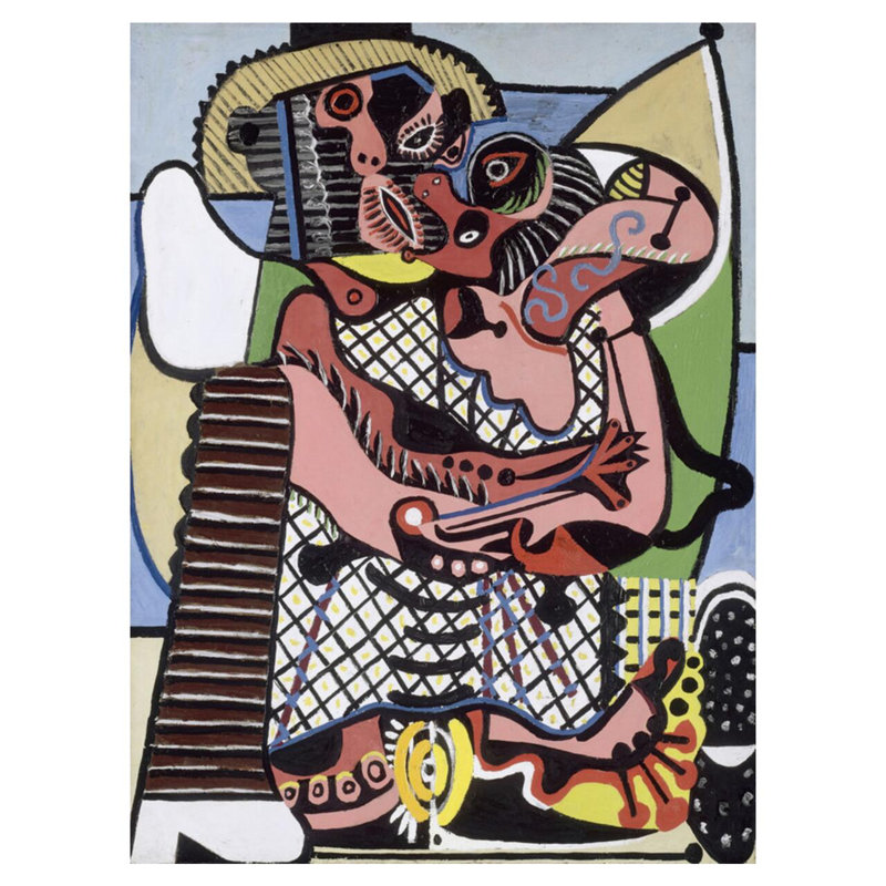«Le baiser» par Pablo Picasso - Estampe numérique, H 40 po x l 32 po