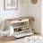  37.8" Shoe Storage Bench with Cushion, 3-in-1 Entryway Cabinet with Flip Drawer-1940125558