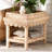 Bali & Pari Weyman Scalloped Rattan End Table With Removable Tray Top - Handwoven Rattan Accent Table With Shelf, Coastal Boho Style Side Table For Living Room Or Bedroom