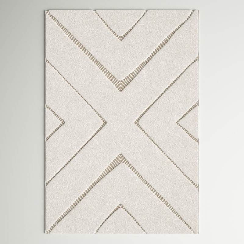Nikki Geometric Shag Area Rug, Rectangle 200 x 290cm