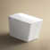 Square Smart Toilet With Built-In Tank For Bathroom, Remote Control, Tankless Bidet Toilet With Foot Touching Lid Opening, Auto Flush, Heated Seat, Led Digital Display, User Memory