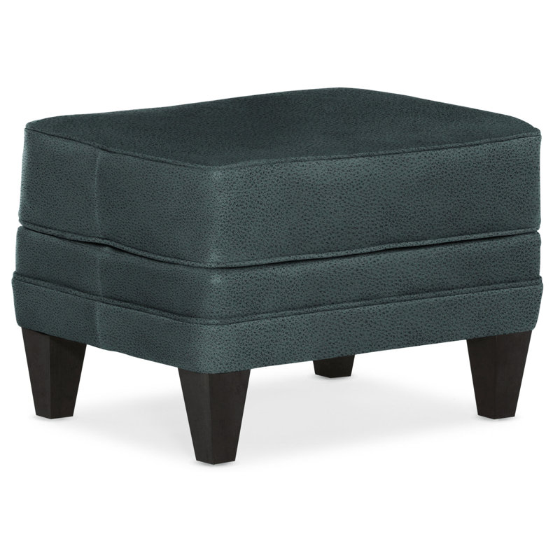 Willow Ottoman, Plantation, Outsider Raven Genuine Leather