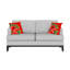 Housse et insert de coussin d'extérieur carré Visions II Poinsettia-29277224