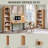 76" Tall Arched Bookcase, 5-Tier Large Arched Shelving Unit with Adjustable Shelves, Featuring Storage and Open Display Shelves-1156675544-1152262650-1150649861