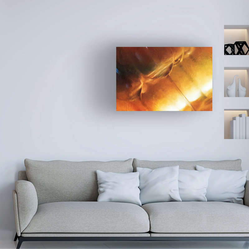 Amber Wine Glasses Tilt Horizontal Canvas Print