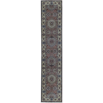 Hand-Knotted High-Quality Brown and Gold Area Rug