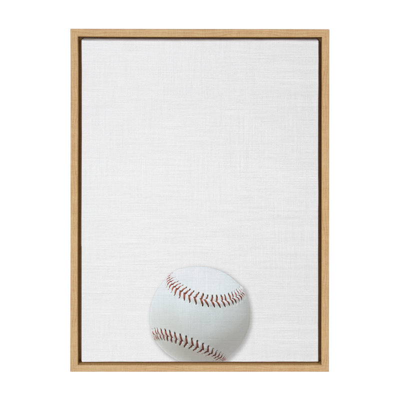 Baseball portrait colour by uniek - wrapped canvas print