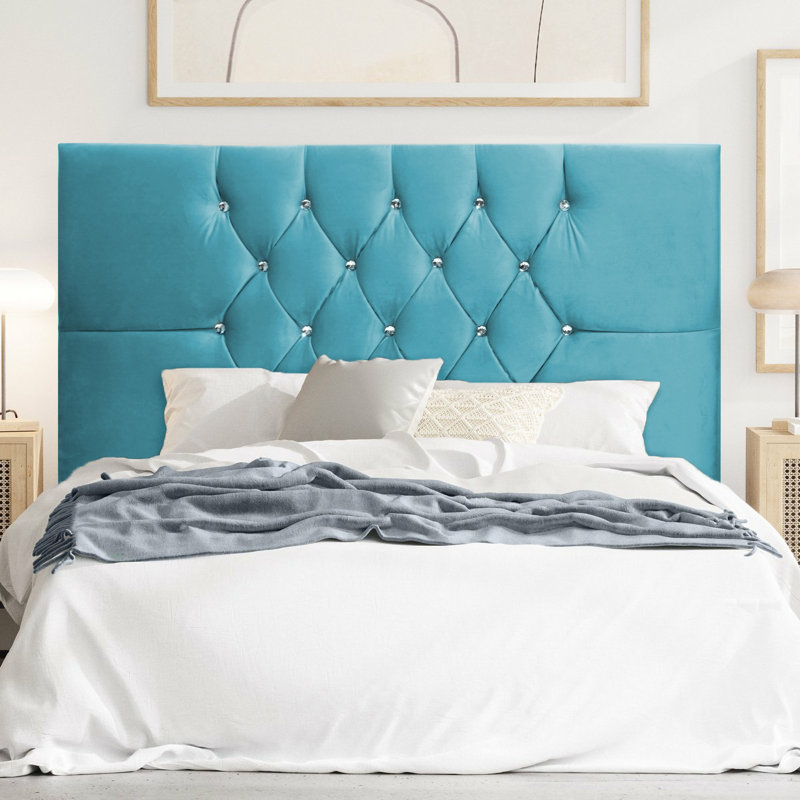Haviland Upholstered Panel Headboard, Double (4'6), Teal