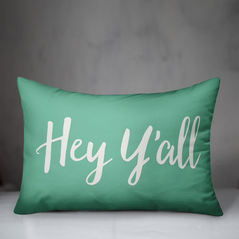  Coussin intérieur / extérieur Hey Y'all Bold, Vert menthe