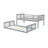 Twin Over Twin Bunk Bed With Slide And Ladder, Gray-1160525718