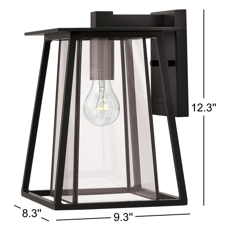 Walker 1-Light Outdoor Wall Lantern, 12.3" H x 8.3" W x 9.3" D