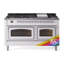 ILVE Nostalgie II Noblesse 60 inch Dual Fuel Range (9 Sealed Burners + Griddle, Triple Glass Door, RAL)-1960778452-1960778459