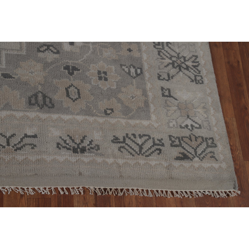 Tapis géométrique indien Oushak 8 x 10