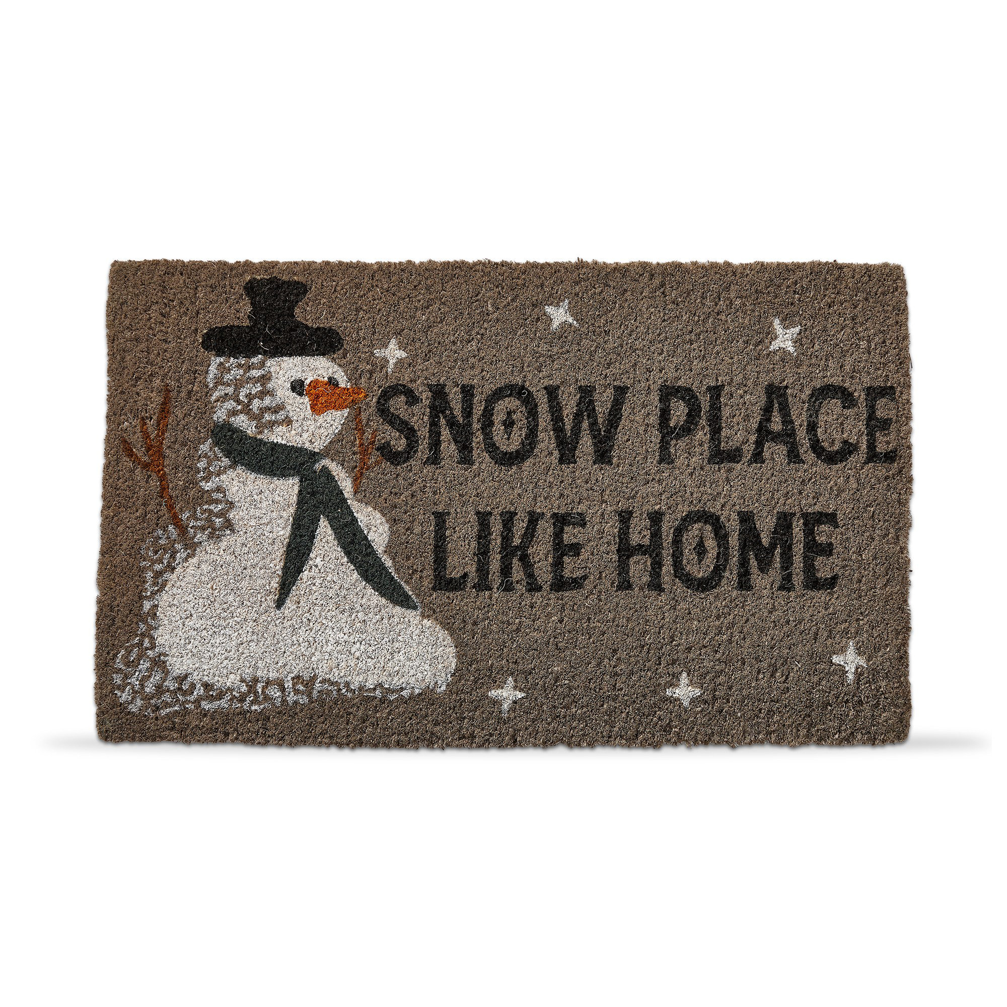 Winter Snowmen Coir Doormat Welcome Natural Fiber Outdoor 30 X 18