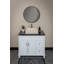 Lavabo de salle de bain vasque rectangulaire en marbre ivoire / gris 16,5 po Eden Bath