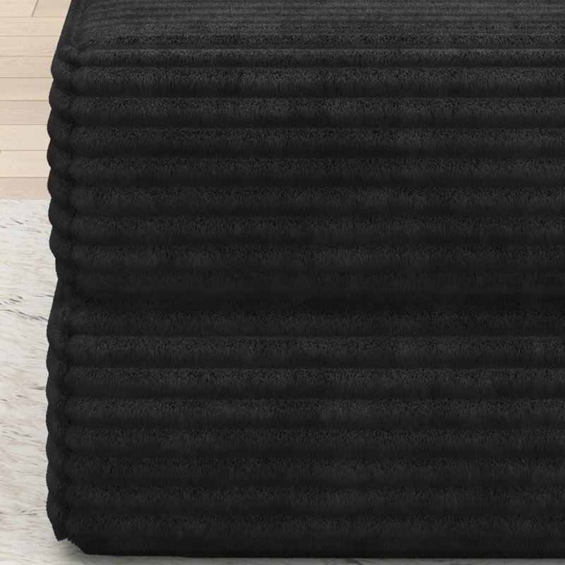 113" Cloud Sectional Couch With Comfy Chaise,L Shaped Modern Modular Sofa, Black