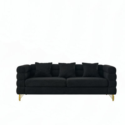 81Inch 3 Seater Sectional Sofa with 3 Pillows