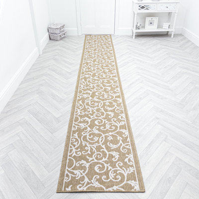 Runner Damask Flatweave Area Rug