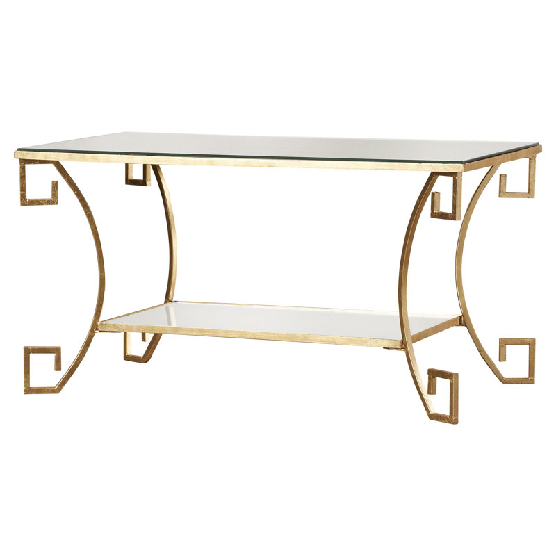 Table basse avec rangement Carrie-Ann, Or Antique