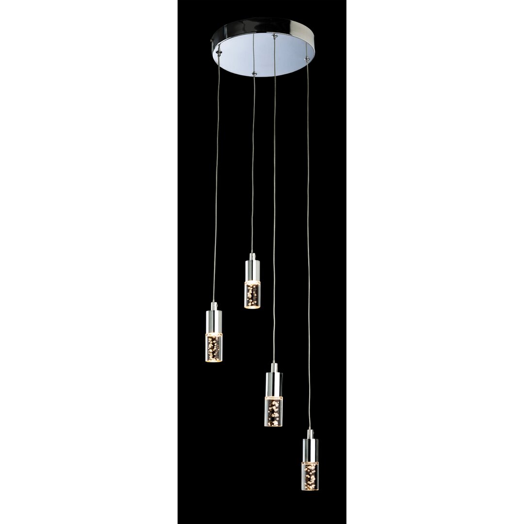 Cluster-LED-Pendelleuchten-Set 4-flammig Rutha