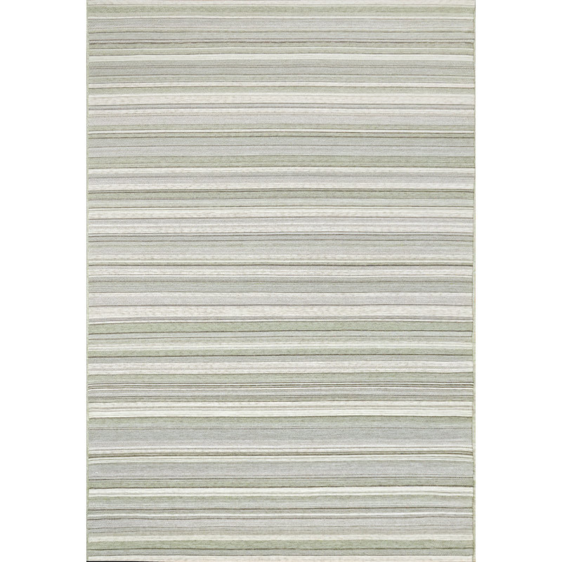 Tapis intérieur / extérieur vert / gris Kopp, Rectangle 3 pi 11 po x 5 pi 7 po