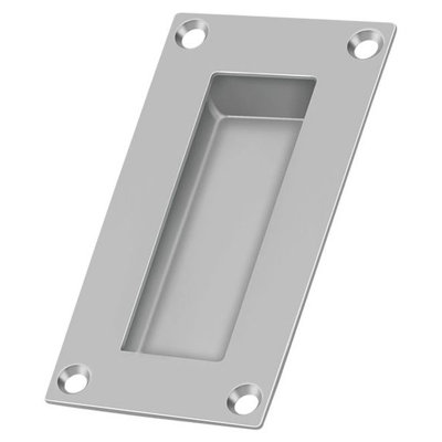 Poignée de chasse rectangulaire Deltana en acier inoxydable brossé 4 po x 2 po x 1/2 po