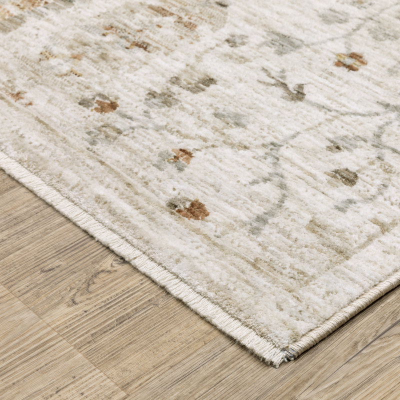 Tapis ivoire / beige Kuebler, Rectangle 6 pi 7 po x 9 pi 10 po