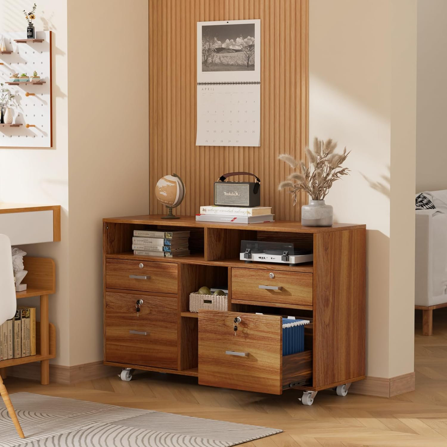 Ebern Designs Bernadeta 40.95'' Wide 4 -Drawer Mobile File Cabinet ...