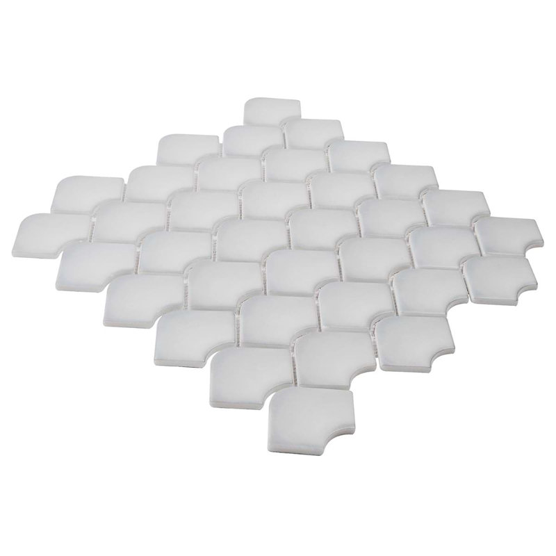Suki 2X3 Fishscale Matte Mosaic Tile, Gray