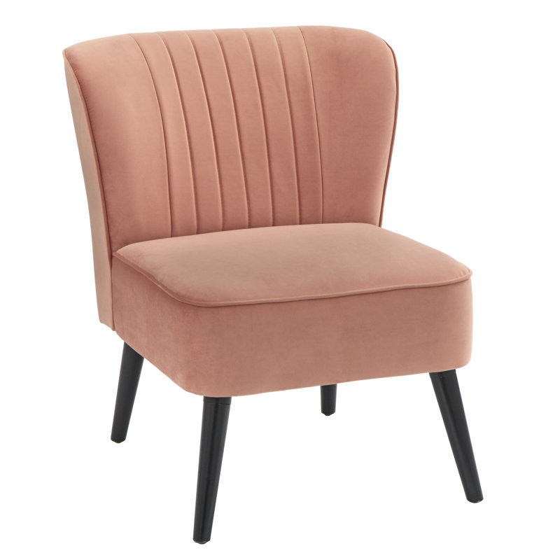 Upholstered Slipper Chair, Blush