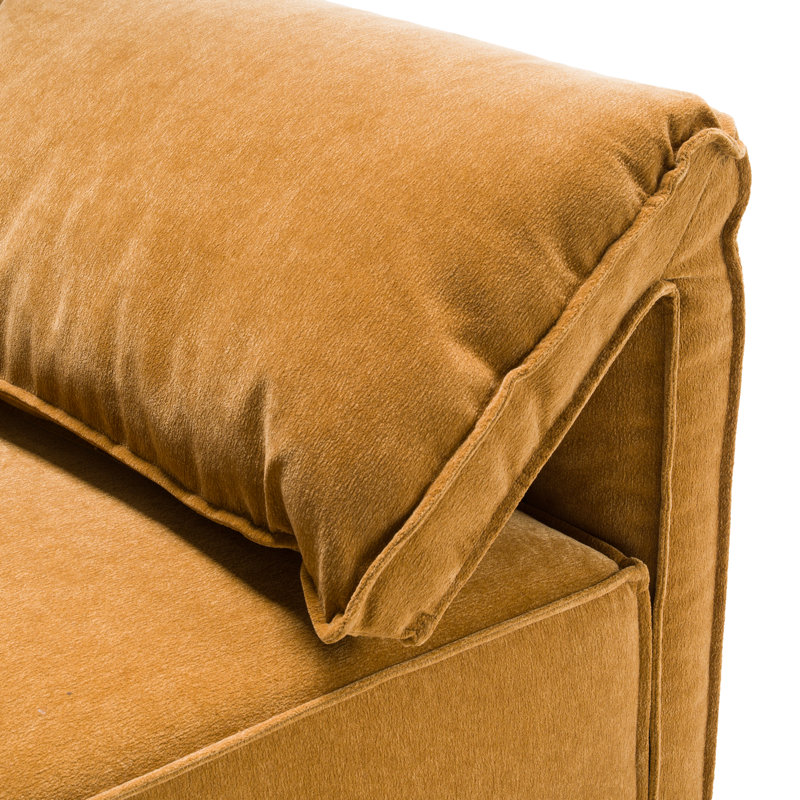 Siège modulaire de coin modulaire en tissu ocre moderne Hast