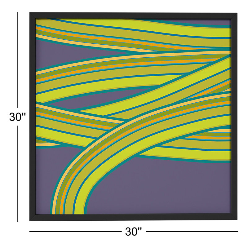 Hemp Twist Print by Jacques Pilon, 30" H x 30" W x 1.25" D, Black Wood
