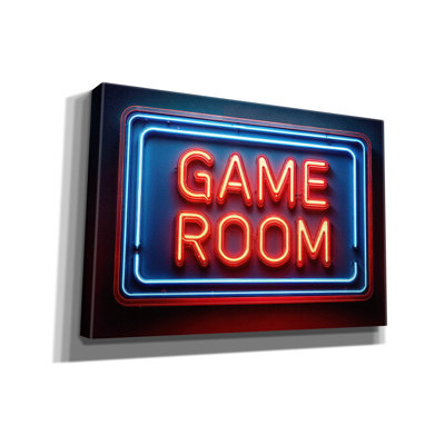  'Geme Room Neon' by Rey Klimt Canvas Wall Art