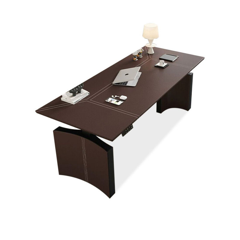 Bureau debout en bois manufacturé Deep Coffee, H 46,85 po x l 70,87 po x P 31,5 po