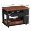 Table basse / table d'appoint moderne 27,6 po avec plateau pliable et roulettes, rangement à plusieurs niveaux-631993046