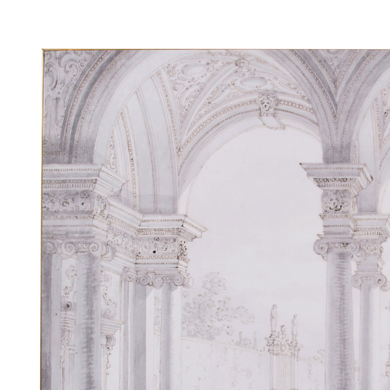 "Architecture historique", peinture sur toile encadrée