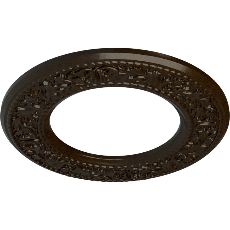 Médaillon de plafond Blackthorn Endurathane, P 13 3/8 po x P 7 1/2 po x P 3/4 po (convient aux auvents jusqu'à 7 1/2 po), finition bronze peinte à la main