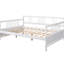 Lit de jour dynamique avec pieds de soutien, couleur blanche, multifonctionnel pour la chambre à coucher et le salon, espace de rangement supplémentaire disponible