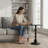 21" Round Metal Vintage End Table-1428894073