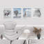 «Snowy Winter Autumn Frost Deer Forest Nature», reproduction d'art encadrée sur papier, 4 pièces-97770710-97770714