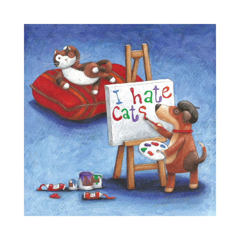 I Hate Cats by Peter Adderley - Wrapped Canvas Gallery-Wrapped Canvas Giclée, 30.48 cm H x 30.48 cm W