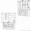 Grand garde-manger Farmhouse 71 po H, L 53,2 po x l 17,7 po Armoire de rangement de salle à manger avec 4 portes pliables, prise de courant, tablettes, supports à vin et plateaux de service, bleu-274989375