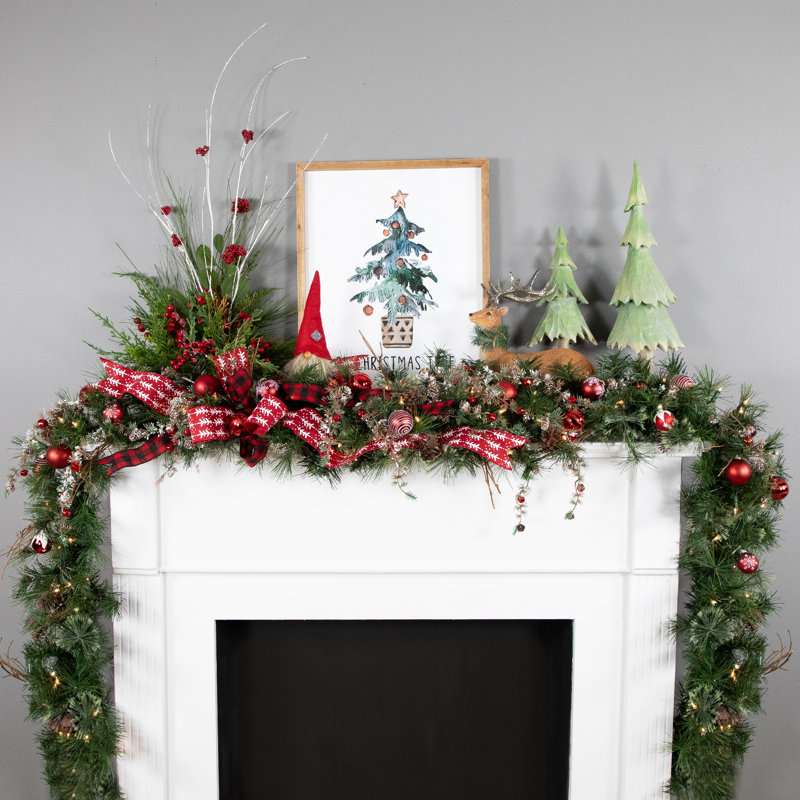 Rustic Grapevine 34" Pre-Lit Christmas Garland with Clear Lights